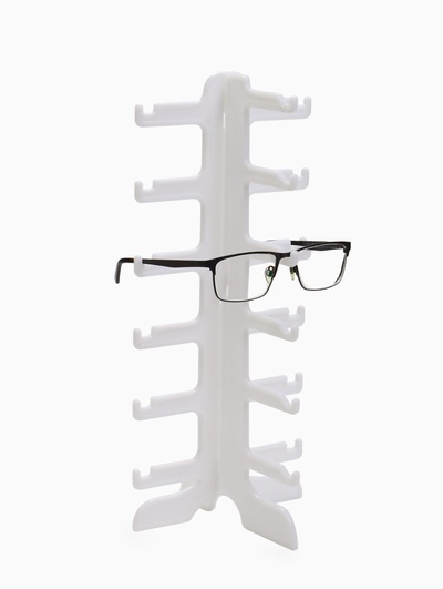 Подставка под очки 6 мест, 16×14.5×35.5 см, белая