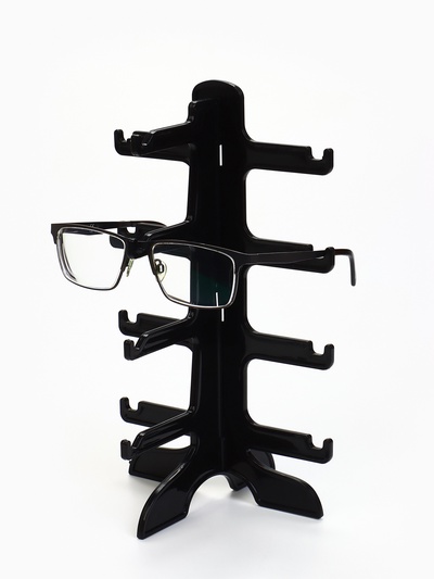 Подставка под очки четыре места, 16×14.5×25.5, чёрная