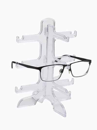 Подставка под очки 3 места, 16×14.5×20, прозрачная