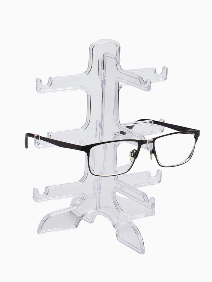 Подставка под очки 3 места, 16×14.5×20, прозрачная - Фото 1