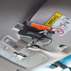 Держатель для очков и визиток на солнцезащитный козырек, черный - Фото 1