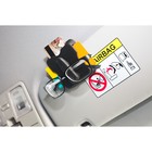 Держатель для очков и визиток на солнцезащитный козырек, черный - Фото 2