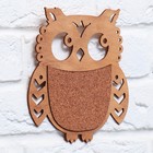 Пробковая доска «Сова, 19,5 х 20 см - Фото 2