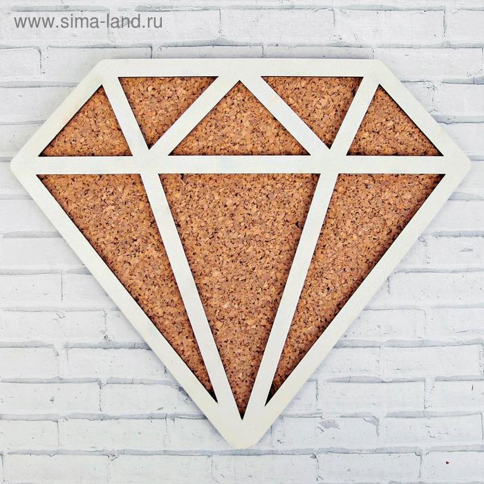 Пробковая доска «Бриллиант», белый - Фото 1