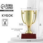 Кубок 056, наградная фигура, золото, подставка пластик, 12×6.3×6.3 см - Фото 1