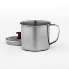 Кружка «Вестерн», 320 мл, d=9 см, с крышкой, нержавеющая сталь, хромированная - Фото 3