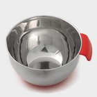 Миска, 2.5 л, 23.5×20.5×11.5 см, с противоскользящим дном и мерной шкалой, силиконовая ручка, МИКС - Фото 2