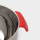 Миска, 2.5 л, 23.5×20.5×11.5 см, с противоскользящим дном и мерной шкалой, силиконовая ручка, МИКС - Фото 3