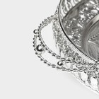 Поднос сервировочный «Солон», 34×24.5×9 см, с ручками, металл, серебристый - Фото 5