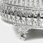 Поднос сервировочный «Солон», 34×24.5×9 см, с ручками, металл, серебристый - Фото 6