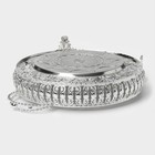 Поднос сервировочный «Солон», 34×24.5×9 см, с ручками, металл, серебристый - Фото 7