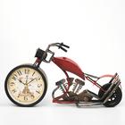 Часы настольные фигурные "Ретро мотоцикл", плавный ход, d-9.5 см, 18 х 29.5 см, АА - Фото 1