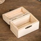 Шкатулка для росписи дерево прямоугольник «Орех», для творчества, декора, 9×5×6 см - Фото 2