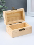 Шкатулка для росписи дерево прямоугольник «Орех», для творчества, декора, 9×5×6 см - Фото 2