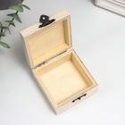 Шкатулка для росписи дерево «Квадрат», 8×4.5×8 см - Фото 2