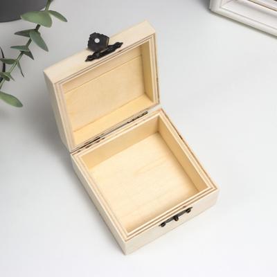 Шкатулка для росписи дерево «Квадрат», 8×4.5×8 см