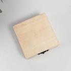 Шкатулка для росписи дерево «Квадрат», 8×4.5×8 см - Фото 4