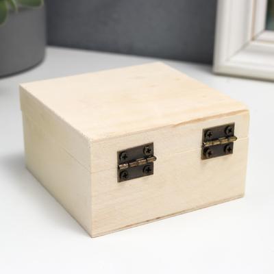 Шкатулка для росписи дерево «Квадрат», 8×4.5×8 см