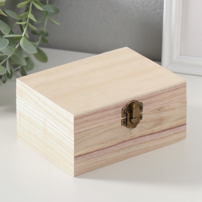 Шкатулка для росписи дерево «Прямоугольная», для творчества, декора, 14×7×10.5 см - Фото 1