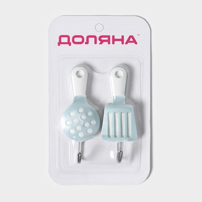 Крючки самоклеящиеся Доляна «Кухня», 2 шт., МИКС