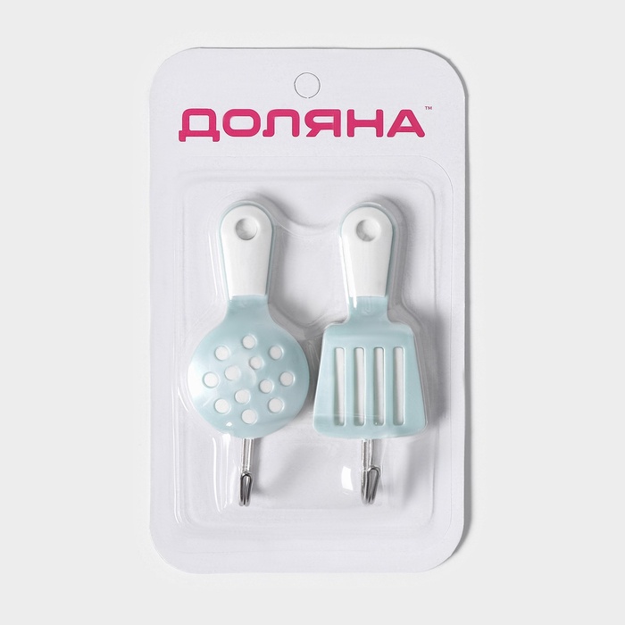 Крючки самоклеящиеся Доляна «Кухня», 2 шт., МИКС - Фото 1