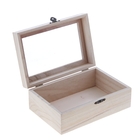 Шкатулка для росписи, прямоугольник, стекл.вставки, 18х7×12 см - Фото 2