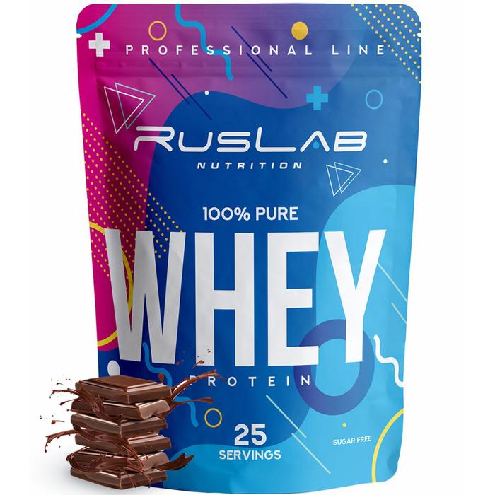Протеин RusLabNutrition Whey 100 % pure, Шоколад, 800 г - Фото 1