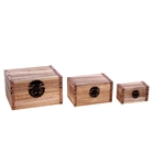 Шкатулка для росписи прямоугольник "Ель" набор 3 шт 18х10,5х13, 13,8х9х8, 9,8х5,5х6 см - Фото 1