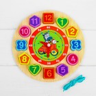 Развивающие часы-шнуровка «Учим время с животными» МИКС - Фото 1