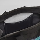 Сумка хозяйственная "Ромбы", отдел на молнии, наружный карман, цвет чёрный - Фото 5