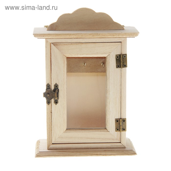 Ключница для росписи "Простая" 3 крючка 13х19х5,5 см - Фото 1