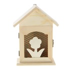 Ключница для росписи "Цветок" 2 крючка 13х19,5х6 см - Фото 1