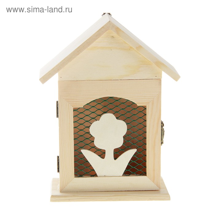 Ключница для росписи "Цветок" 2 крючка 13х19,5х6 см - Фото 1