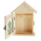 Ключница для росписи "Цветок" 2 крючка 13х19,5х6 см - Фото 2