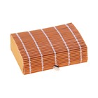 Шкатулка соломка "Белая полоска" прямоугольник 12,5х4,5х7,5 см - Фото 1