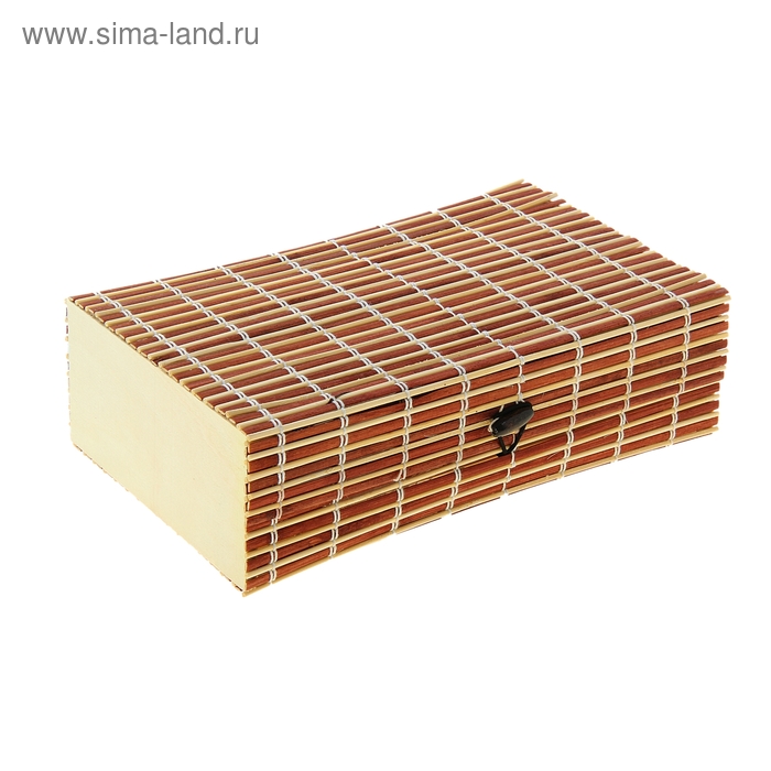 Шкатулка соломка прямоугольник 25х8х15,5 см - Фото 1