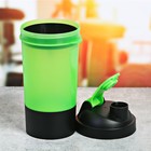 Шейкер спортивный с чашей под протеин, зелёный, 500 мл - Фото 4