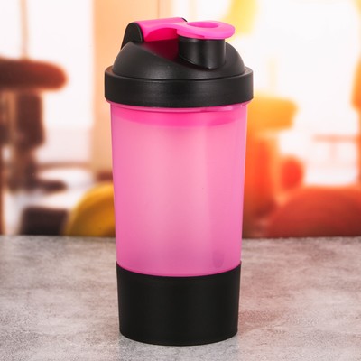 Шейкер спортивный с чашей под протеин, 500 мл