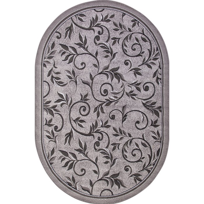 Ковёр овальный Merinos Silver, размер 200x400 см, цвет light gray mр