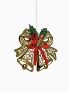 Ёлочная игрушка «Зимнее волшебство. Колокольчик двойной с шариками и лентой», 12.3×9.5 см, МИКС 3557000