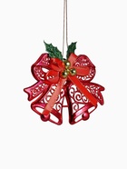 Ёлочная игрушка «Зимнее волшебство. Колокольчик двойной с шариками и лентой», 12.3×9.5 см, МИКС 3557000