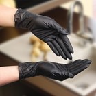 Набор перчаток хозяйственных Доляна, нитрил, размер S, 10 шт/уп, цвет чёрный - Фото 1