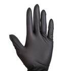 Набор перчаток хозяйственных Доляна, нитрил, размер S, 10 шт/уп, цвет чёрный - Фото 2