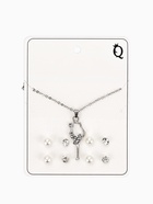 Гарнитур 5 предметов: 4 пары пусет, кулон «Гимнастка», цвет белый в серебре, 40 см - Фото 6