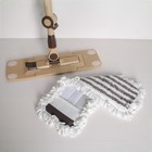 Швабра для мытья пола плоская Доляна, насадка из микрофибры 44×12 см, телескопическая стальная ручка 76-115 см, цвет бежевый - Фото 3