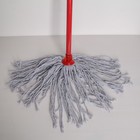 Швабра для мытья пола Доляна, насадка х/б 150 гр, металлическая ручка 108 см, МИКС - Фото 2