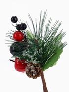 Еловая ветка декоративная «Зимнее волшебство. Мечты», 20 см 3535527