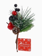 Еловая ветка декоративная «Зимнее волшебство. Мечты», 20 см  (артикул 3535527)  большой выбор товаров оптом и в розницу по низким ценам с доставкой