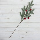 Декор "Зимние мечты" ягоды на снежной ели, 50 см - Фото 2