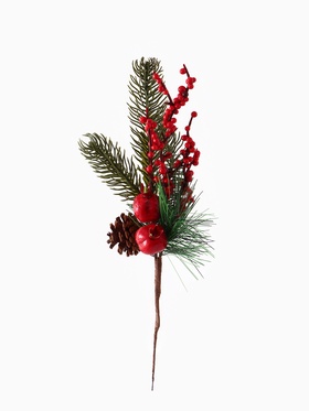 Еловая ветка декоративная «Зимнее волшебство. Мечты», 30 см